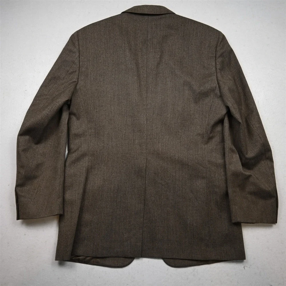 Vtg USA Christian Dior 40S Brown Birdesye Wool Slim Mens Blazer Sport‎ Coat